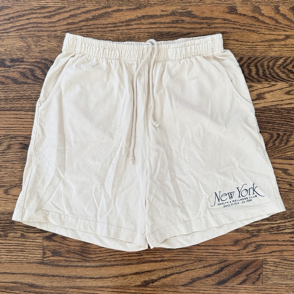 Sporty & Rich New York Made in USA Loungewear Cotton Shorts - Medium